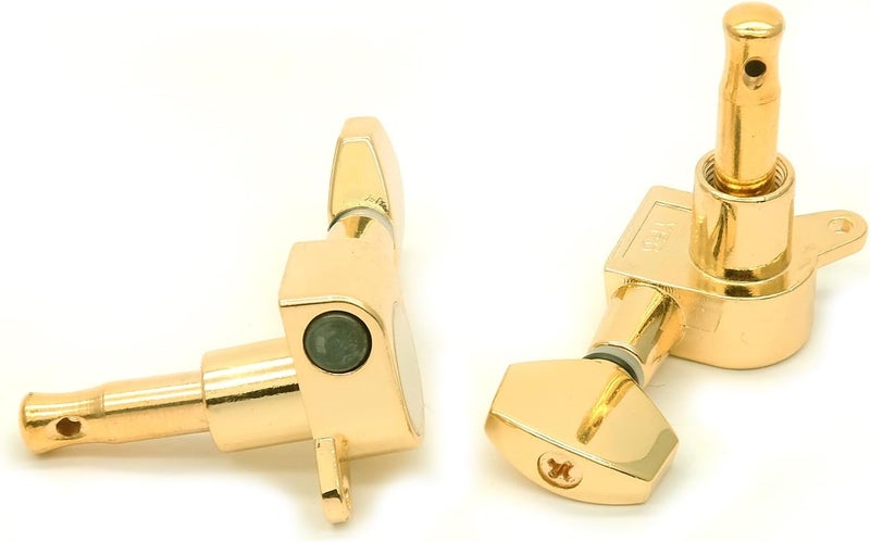 harpfeas 6 Pieces 6R Guitar tuner pegs,small Square Sealed guitar tuning pegs tuners machine heads,for Acoustic or Electric Guitar (Gold) - Image 4